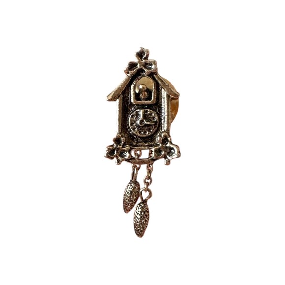 Jewelry - Vintage Avon Cuckoo Clock Pin Brooch Brass